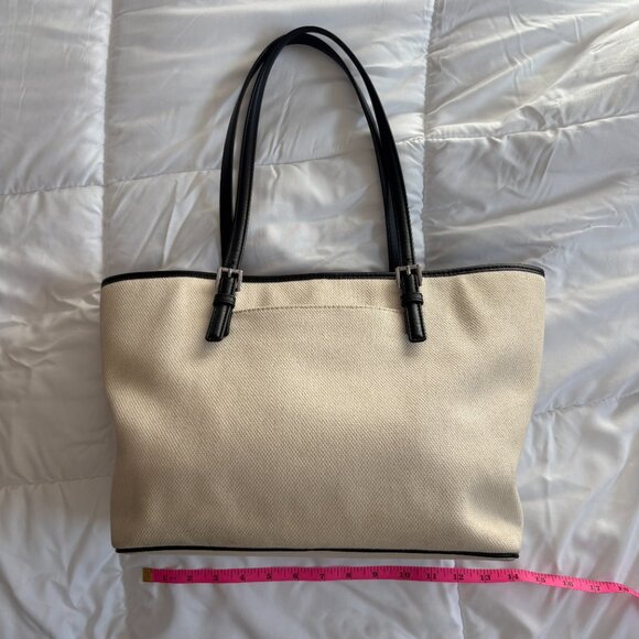 Michael Kors Graffiti Canvas Black Red and Cream Medium Tote - Picture 11 of 15